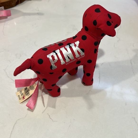 Red with black polka dots VS Pink mascot dog! - Picture 2 of 3